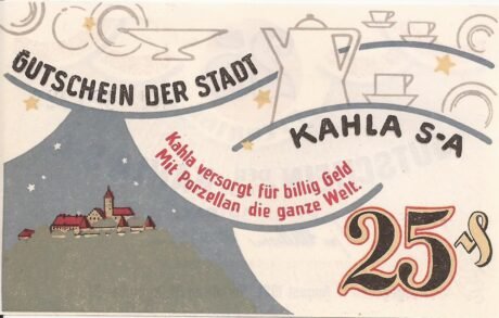 Реверс банкноты 25 fenigów (Niemcy) 1921