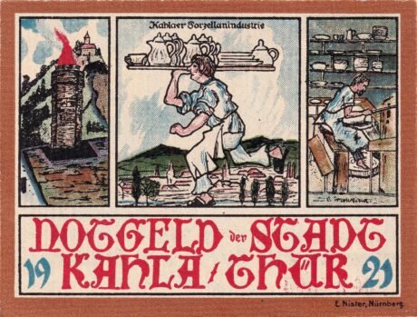 Реверс банкноты 25 fenigów (Niemcy) 1921