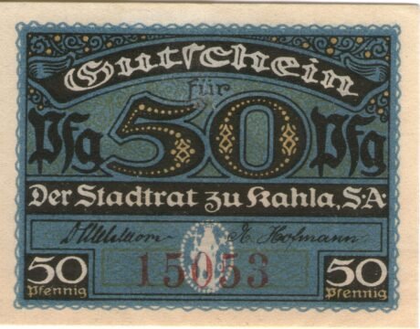 Аверс банкноты 50 fenigów (Niemcy) 1920