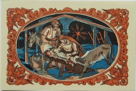 Реверс банкноты Seria bożonarodzeniowa 50 fenigów (Niemcy) 1921