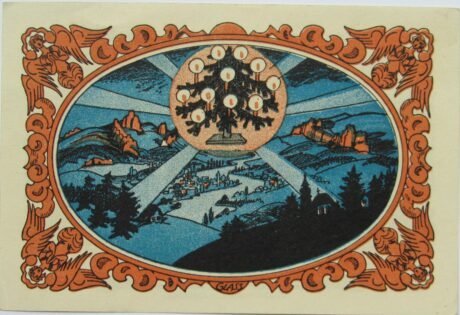 Реверс банкноты Seria bożonarodzeniowa 50 fenigów (Niemcy) 1921