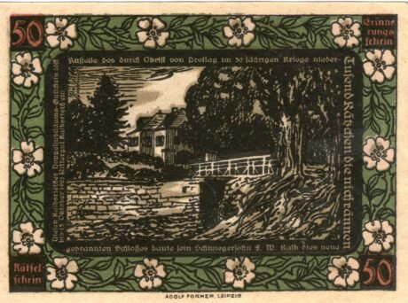 Аверс банкноты 50 fenigów (Niemcy) 1921