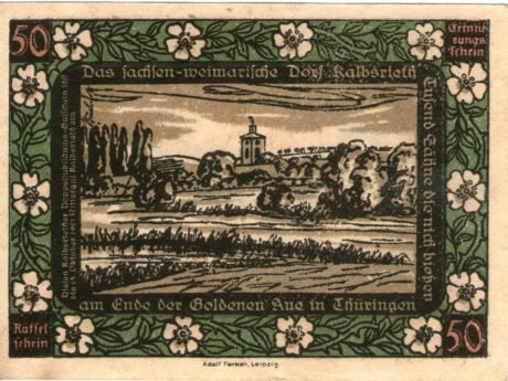 Аверс банкноты 50 fenigów (Niemcy) 1921