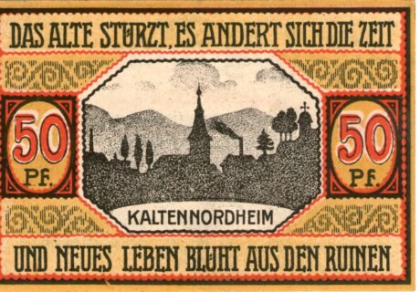 Реверс банкноты 50 fenigów (Niemcy) 1920