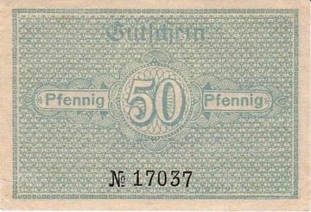 Реверс банкноты 50 fenigów (Niemcy) 1920