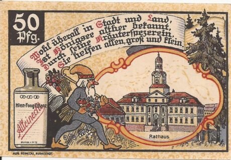 Реверс банкноты 50 fenigów (Niemcy) 1921