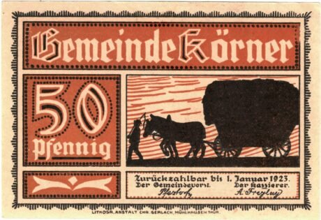 Аверс банкноты 50 fenigów (Niemcy) 1922
