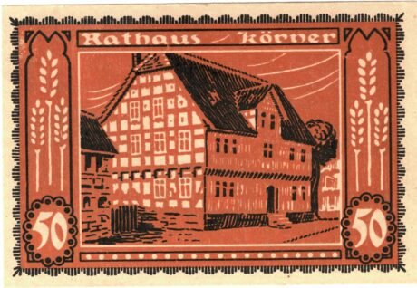 Реверс банкноты 50 fenigów (Niemcy) 1922