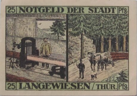 Реверс банкноты 25 fenigów (Niemcy) 1921