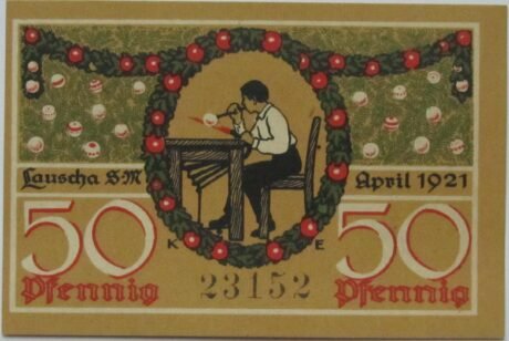 Аверс банкноты 50 fenigów (Niemcy) 1921