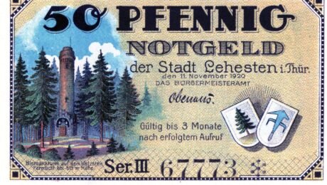 Аверс банкноты 50 fenigów (Niemcy) 1920