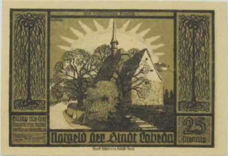 Аверс банкноты 25 пфеннигов (Германия) 1921 года