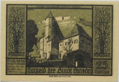 Аверс банкноты 25 пфеннигов (Германия) 1921 года