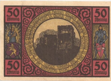 Реверс банкноты 50 fenigów (Niemcy) 1921