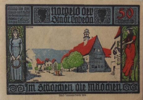 Аверс банкноты 50 fenigów (Niemcy) 1921