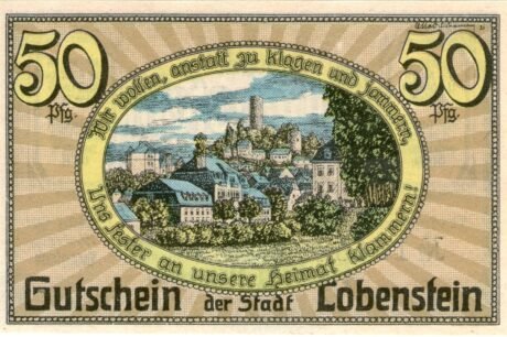 Реверс банкноты 50 fenigów (Niemcy) 1921