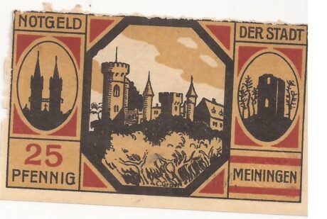 Реверс банкноты 25 fenigów (Niemcy) 1920