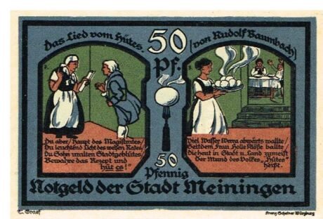 Реверс банкноты 50 fenigów (Niemcy) 1921