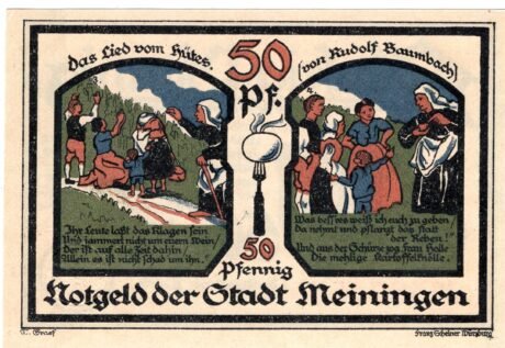 Реверс банкноты 50 fenigów (Niemcy) 1921