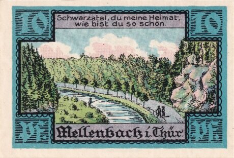 Реверс банкноты 10 fenigów (Niemcy) 1921