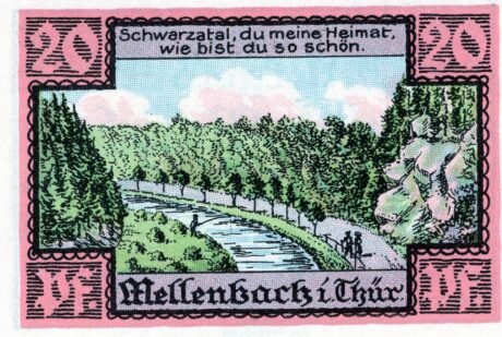 Реверс банкноты 20 fenigów (Niemcy) 1921