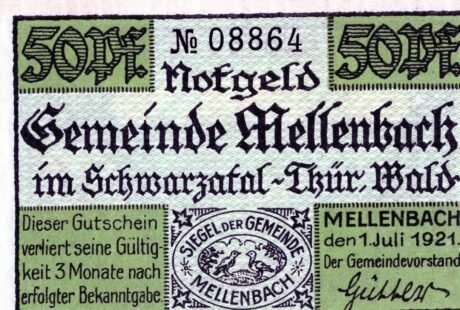 Аверс банкноты 50 fenigów (Niemcy) 1921