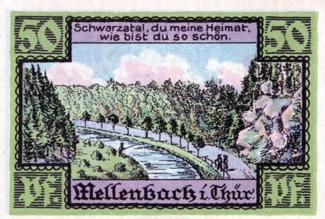 Реверс банкноты 50 fenigów (Niemcy) 1921