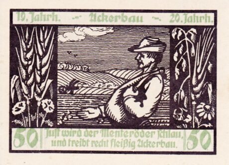 Реверс банкноты 50 fenigów (Niemcy) 1921