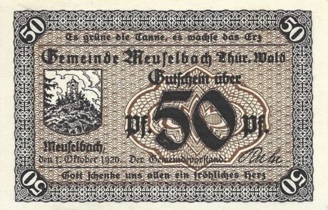 Аверс банкноты 50 fenigów (Niemcy) 1920