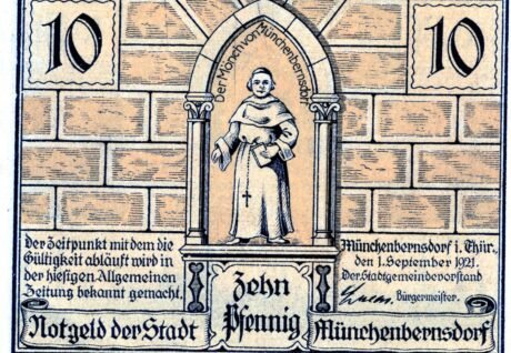 Аверс банкноты 10 fenigów (Niemcy) 1921