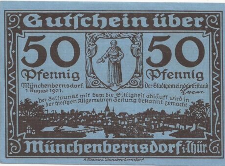 Аверс банкноты 50 fenigów (Niemcy) 1921