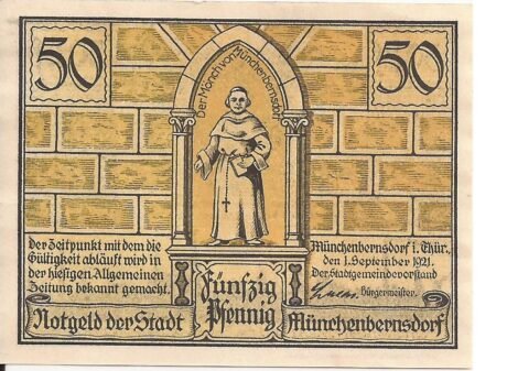 Аверс банкноты 50 fenigów (Niemcy) 1921