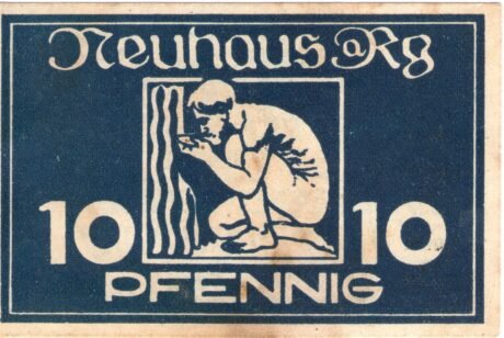 Реверс банкноты 10 Pfennig (Германия) 1921 года