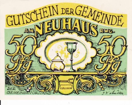 Аверс банкноты 50 fenigów (Niemcy) 1922