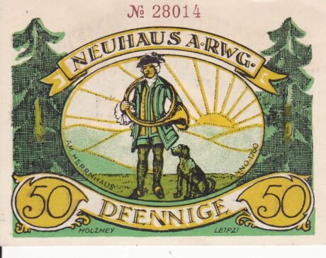 Реверс банкноты 50 fenigów (Niemcy) 1922