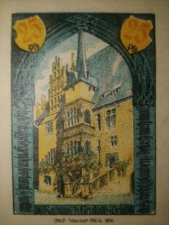 Реверс банкноты 25 fenigów (Niemcy) 1921