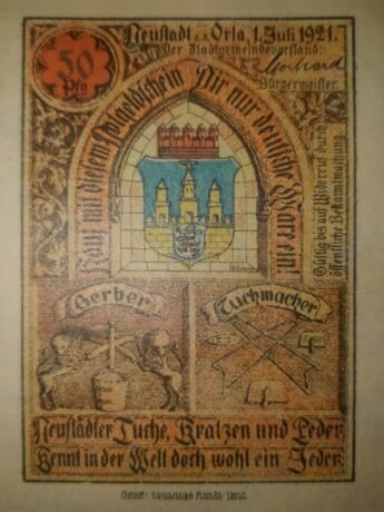 Аверс банкноты 50 fenigów (Niemcy) 1921