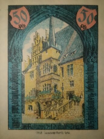 Реверс банкноты 50 fenigów (Niemcy) 1921