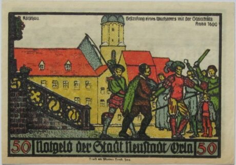 Реверс банкноты Seria historyczna 50 fenigów (Niemcy) 1921