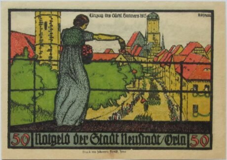 Реверс банкноты Seria historyczna 50 fenigów (Niemcy) 1921