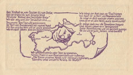 Реверс банкноты 0,75 marki Verlag Neustädter Kreisbote (Niemcy) 1921