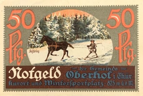 Реверс банкноты 50 fenigów (Niemcy) 1921