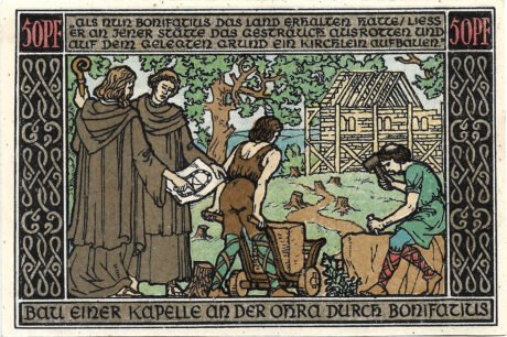 Реверс банкноты 50 fenigów Bonifatius Series (Niemcy) 1921