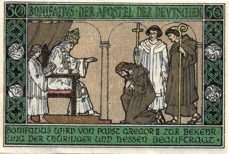 Реверс банкноты 50 fenigów Bonifatius Series (Niemcy) 1921