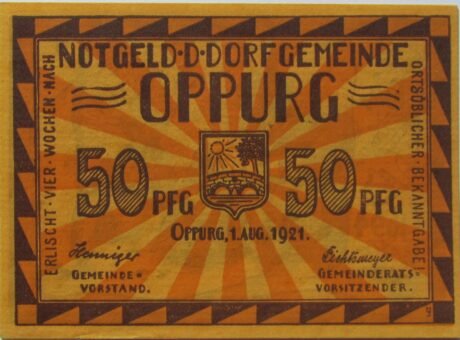 Аверс банкноты 50 fenigów (Niemcy) 1921