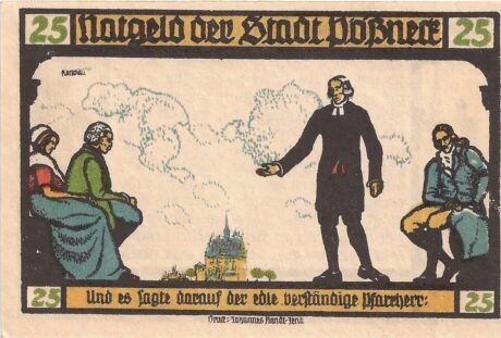 Реверс банкноты 25 fenigów Seria Goethe - Wydanie 1 (Niemcy) 1921