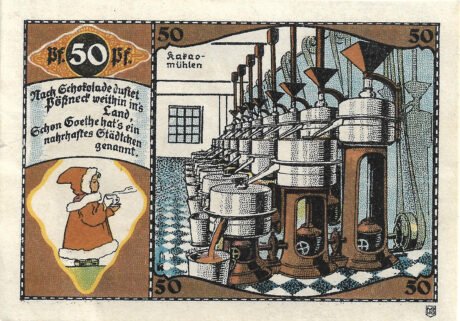 Реверс банкноты 50 fenigów seria przemysłowa (Niemcy)