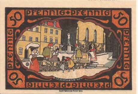 Реверс банкноты 50 fenigów (Niemcy) 1921