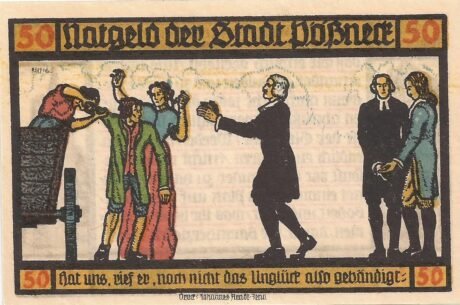 Реверс банкноты 50 fenigów Seria Goethe - Numer 4 (Niemcy) 1921