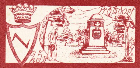 Реверс банкноты 25 fenigów Prößdorfer Spar- und Darlehnskassen-Verein (Niemcy) 1922